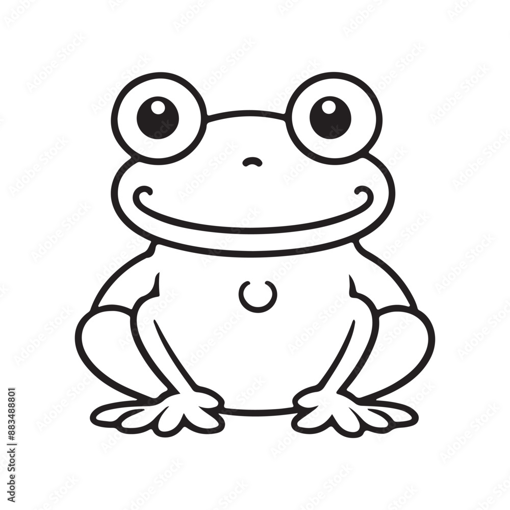 Frog line art vector illustration Frog line art vector illustration