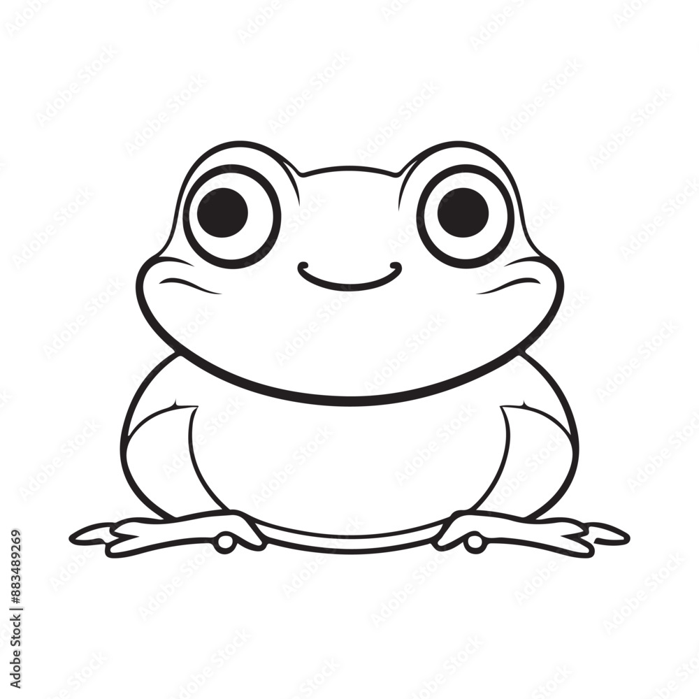 Frog line art vector illustration Frog line art vector illustration