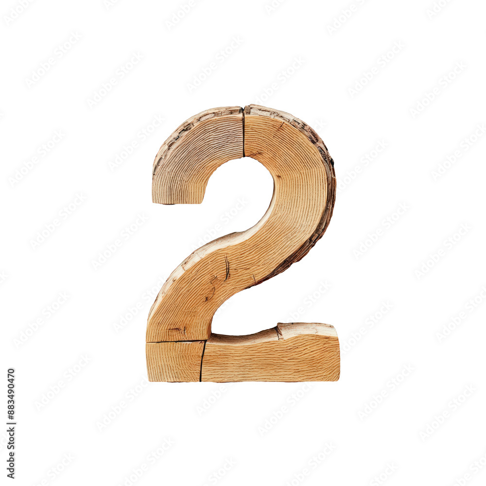 Number 2. 3D Wooden Log Artstyle. typography font, alphabet abc, isolated on transparent background png. Number 2. 3D Wooden Log Artstyle. typography font, alphabet abc, isolated on transparent background png.