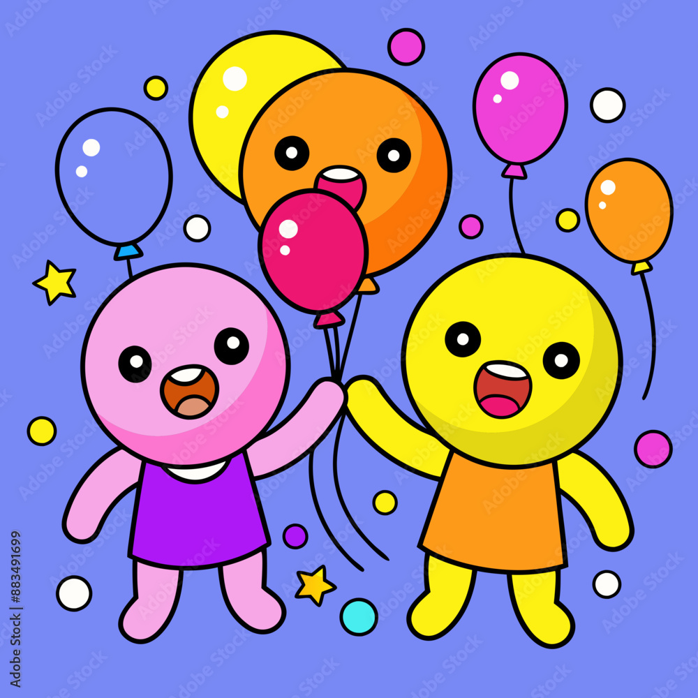 Happy Friendship Day Printable Graphics with Balloons and Festive Confetti Happy Friendship Day Printable Graphics with Balloons and Festive Confetti