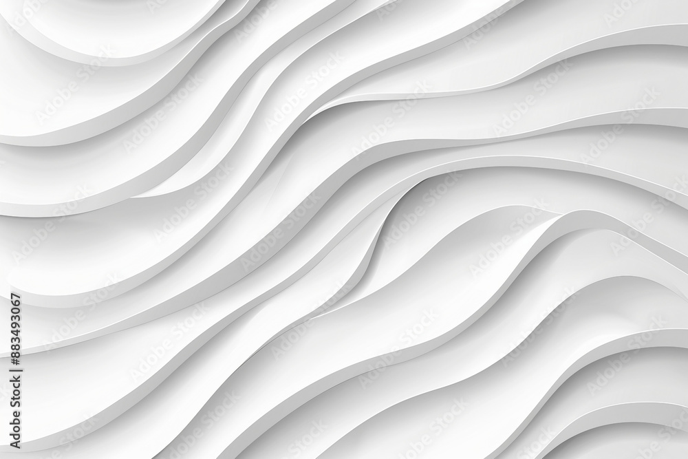 Obraz premium Elegant White Texture and Pattern Design for Modern Interior Decor: Featuring Intricate Wave Shape for Sophisticated, Minimalist, and Contemporary Aesthetic