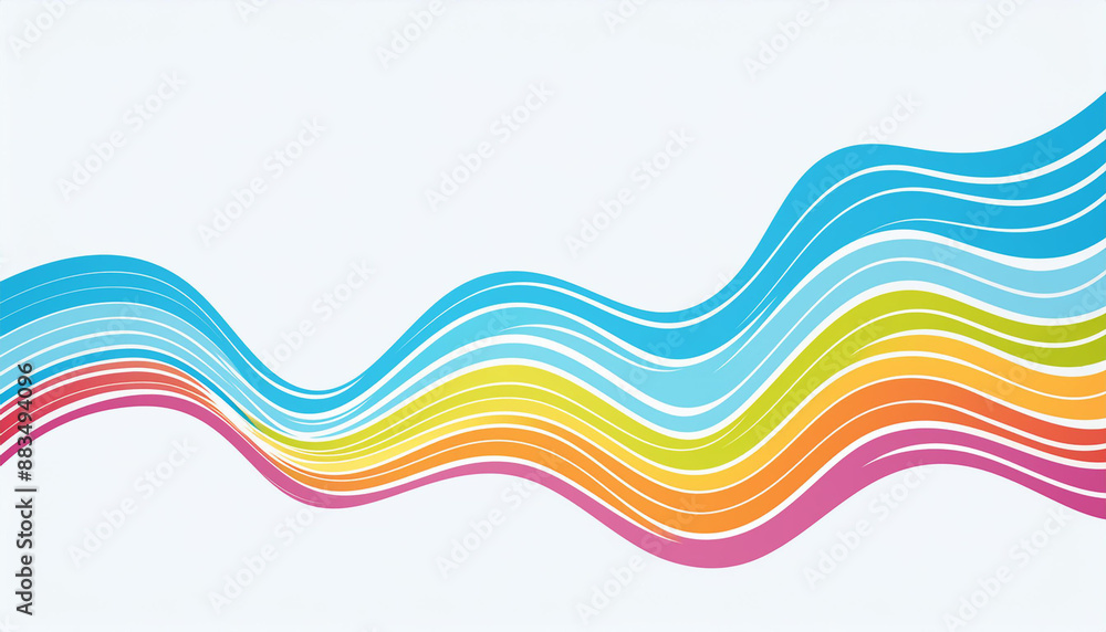 bunte Wellen abstrakte Illustration als banner bunte Wellen abstrakte Illustration als banner
