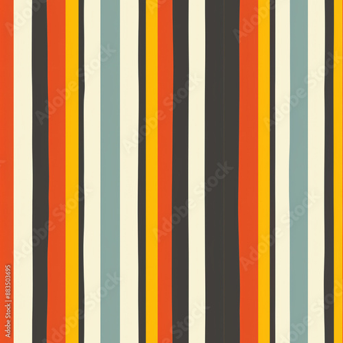 A seamless pattern of stripes in different widths and colors. Ready to use repeated in horizontal, vertical, or diagonal orientations for versatile designs
