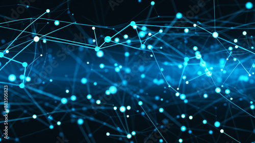 Data technology background. abstract background. Connecting dots and lines on a dark background