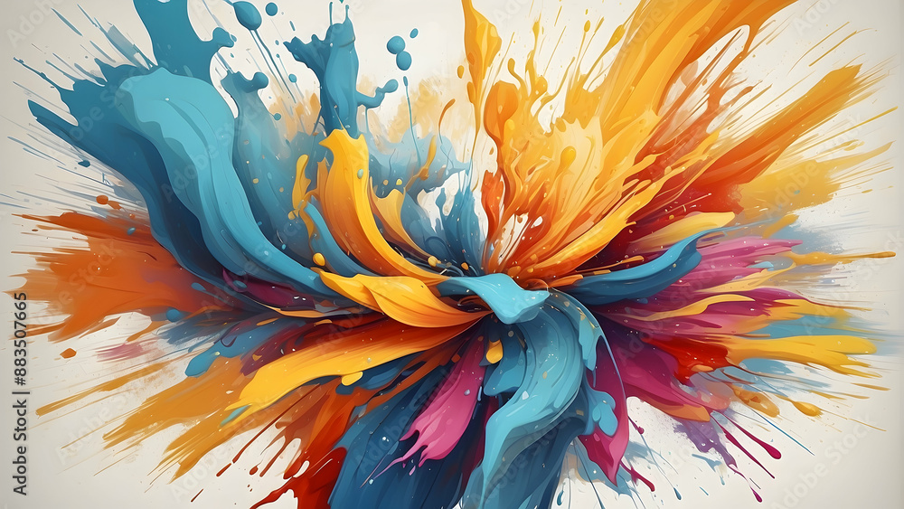 Explosive abstract color burst illustration Explosive abstract color burst illustration
