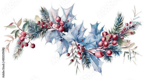 Wallpaper Mural winter garland on a transparent background Torontodigital.ca