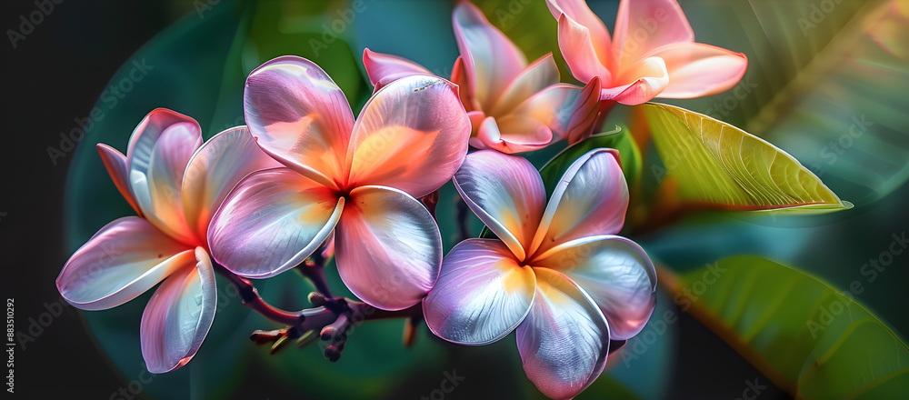 Thai Plumeria Flowers in an Image. Thai Plumeria Flowers in an Image.