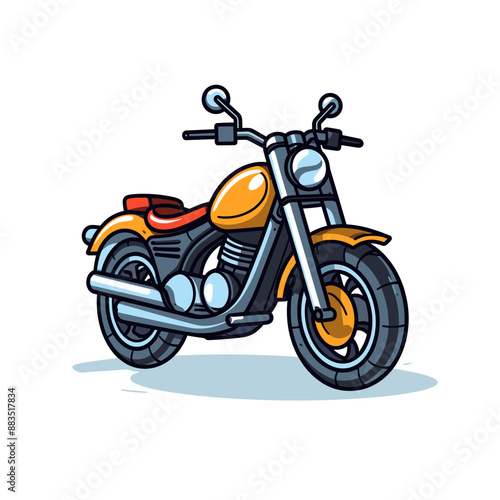 Scooter motorcycle vehicle cartoon vector icon logo illustration mascot flat cartoon drawing art isolated background