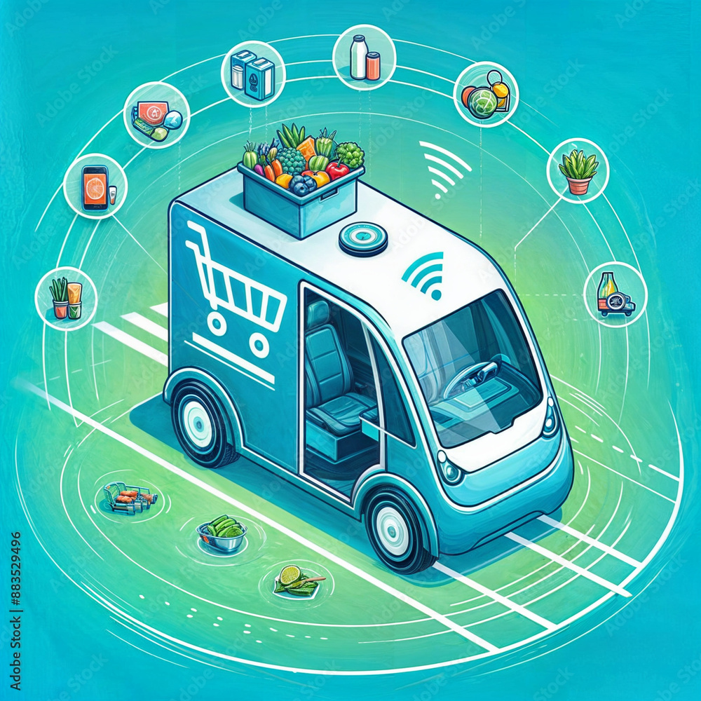 Fototapeta premium illustration of a set of transport icons 