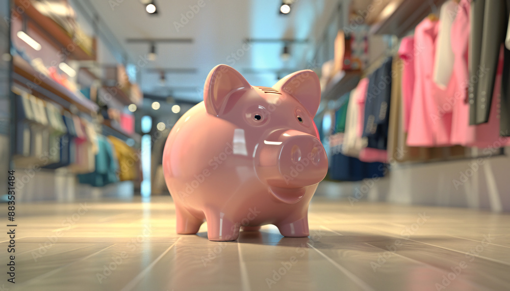 Obraz premium Elegant Piggy Bank for Small Business Funds for SME