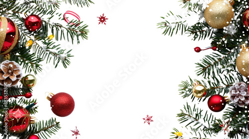 Christmas background on a transparent background