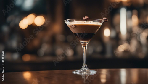 Wallpaper Mural Espresso martini in a crystal martini glass with coffee beans garnish in a luxurious lounge bar Torontodigital.ca