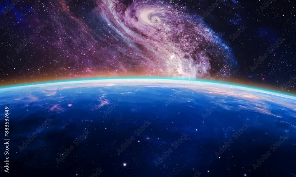 a beautiful planet earth with the stars in space background a beautiful planet earth with the stars in space background