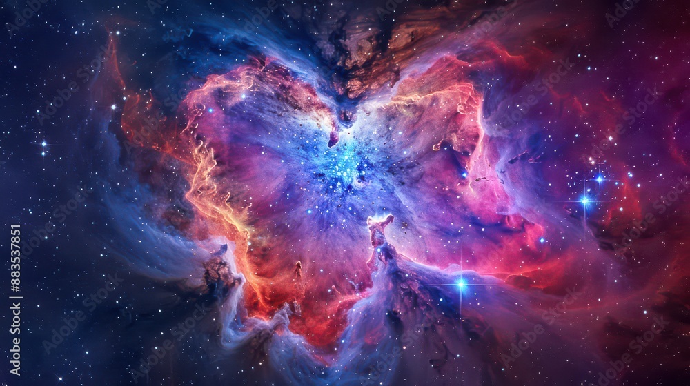 Heart nebula in space with colorful background and stars symbolizing endless love and romance Heart nebula in space with colorful background and stars symbolizing endless love and romance