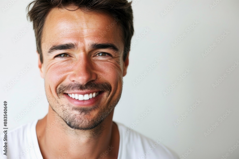 A person smiling while holding a toothbrush in their mouth, highlighting the importance of oral hygiene A person smiling while holding a toothbrush in their mouth, highlighting the importance of oral hygiene