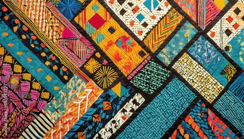 Traditional colourful fabric 