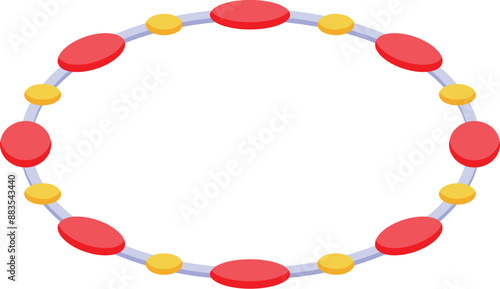 Bracelet adorned with red and yellow gemstones, symbolizing luxury and elegance