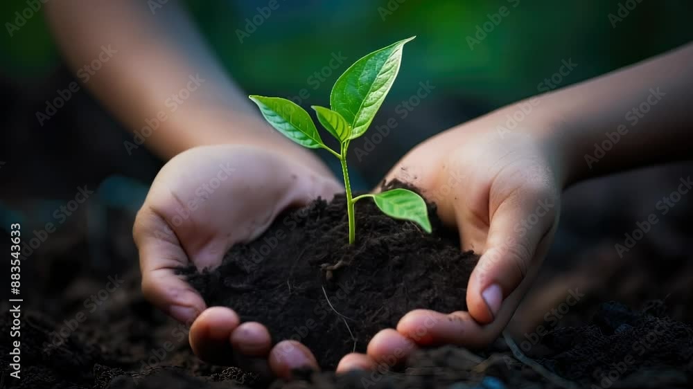 close-up of hands holding a growing plant
close-up of hands holding a growing plant