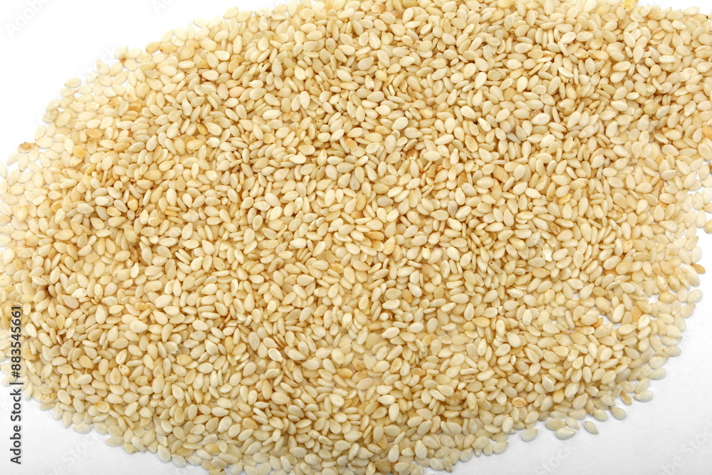 Organic integral sesame seeds isolated on white background Organic integral sesame seeds isolated on white background
