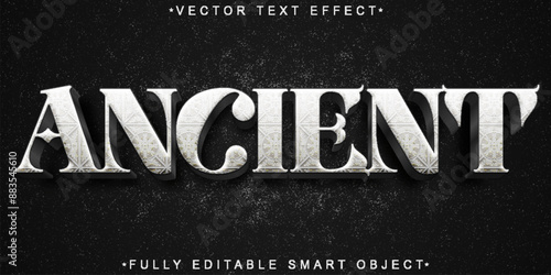Historic Ancient Vector Fully Editable Smart Object Text Effect
