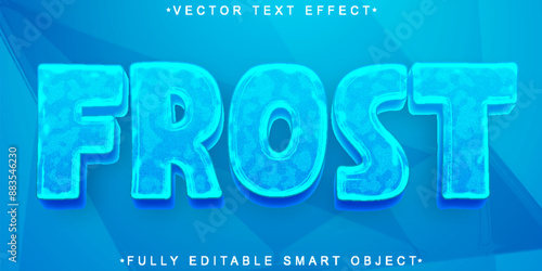 Ice Frost Vector Fully Editable Smart Object Text Effect