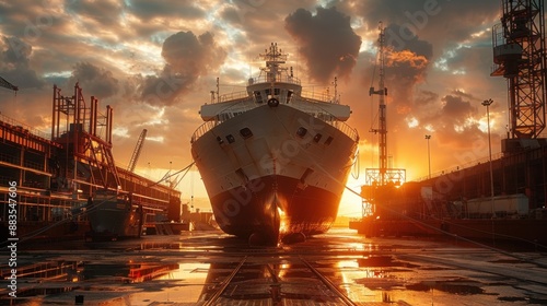 Marine Industry: Vital for ship and marine vessel construction, maintenance, and operation, encompassing shipbuilding and advanced marine engineering.
 photo