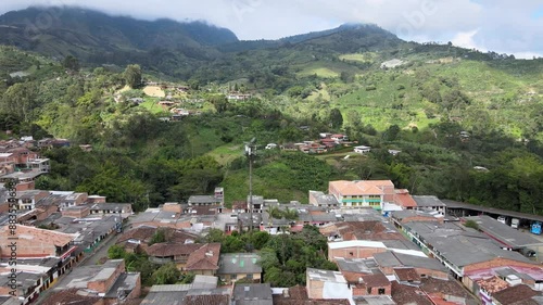 Drone shot of Jardin, Colombia