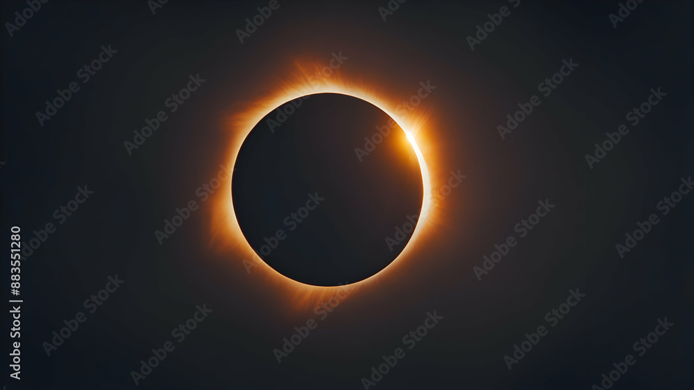 Naklejka premium Solar eclipse, lunar eclipse