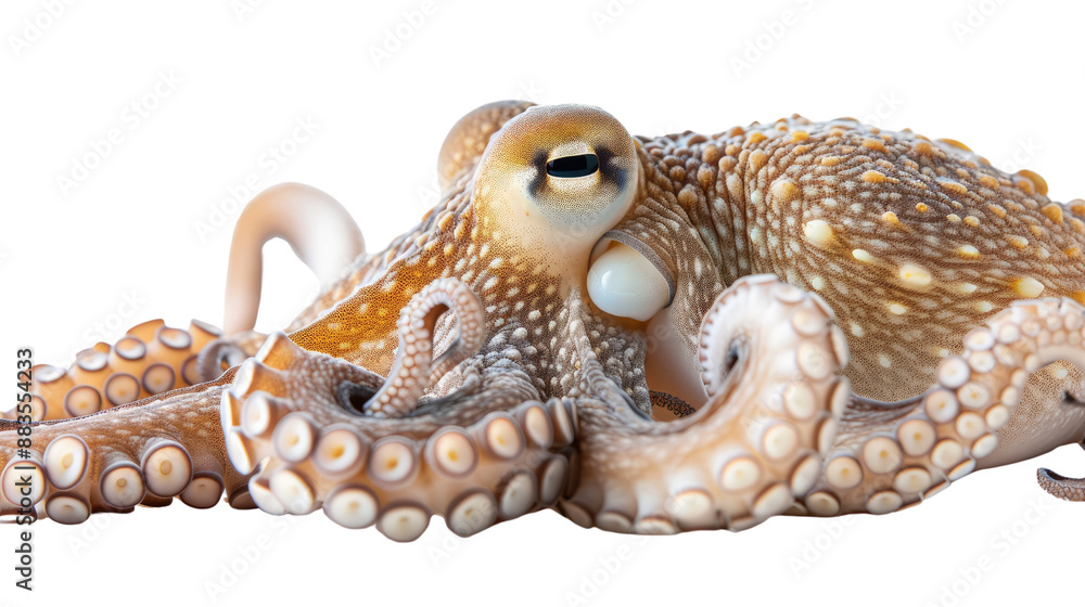 Obraz premium Octopus on a transparent background