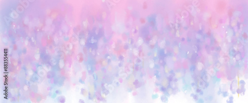 ピンクと紫の藤のような手描き背景イラスト