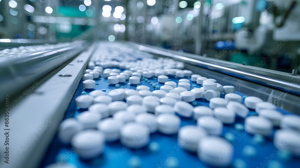 production of medicines at the factory close-up production of medicines at the factory close-up