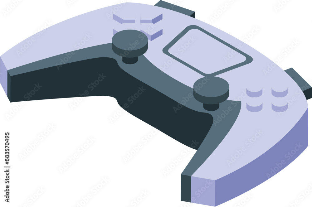 Modern gamepad for playing video games isometric view, wireless device for entertainment Modern gamepad for playing video games isometric view, wireless device for entertainment
