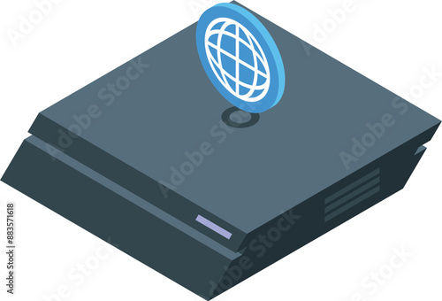 Game console connecting to the online server, enabling online gaming and multiplayer experiences