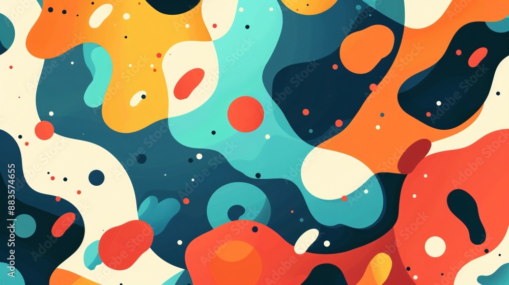 Abstract Colorful Shapes and Dots Background Abstract Colorful Shapes and Dots Background