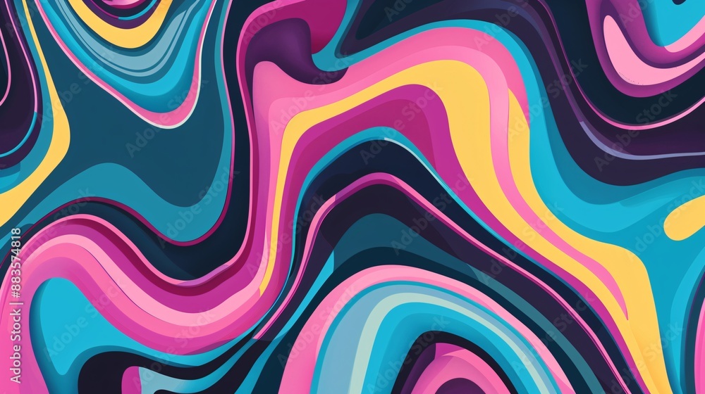 Abstract Swirling Pattern in Vibrant Hues Abstract Swirling Pattern in Vibrant Hues
