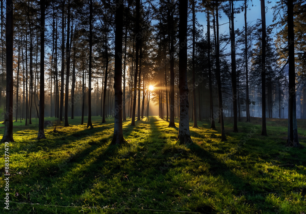 Obraz premium Peaceful time surrounded by trees.