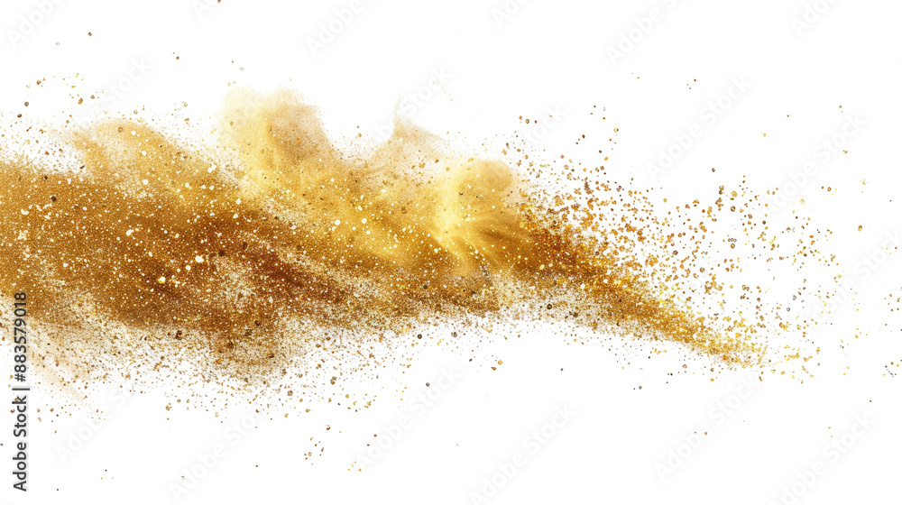 Flying sand on a transparent background Flying sand on a transparent background