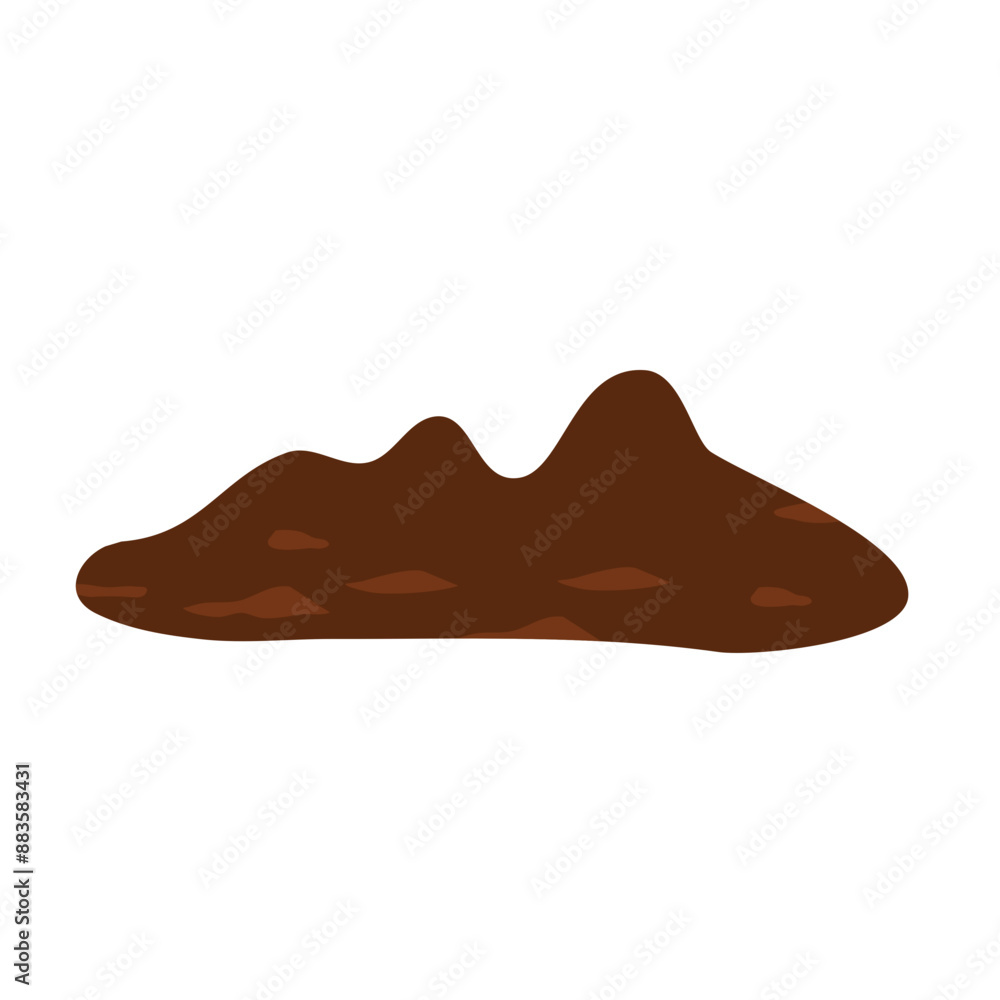 Mounds of earth flat vector illustration Mounds of earth flat vector illustration