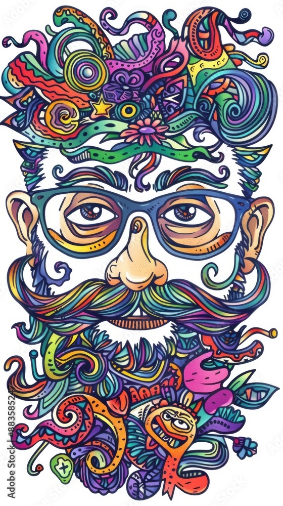 Groovy cartoon sticker label, psychedelic hippy self-adhesive paper printing pattern, vibrant eclectic design elements, banner, interior decoration, visual stick , white background, isolate, cut off. Groovy cartoon sticker label, psychedelic hippy self-adhesive paper printing pattern, vibrant eclectic design elements, banner, interior decoration, visual stick , white background, isolate, cut off.