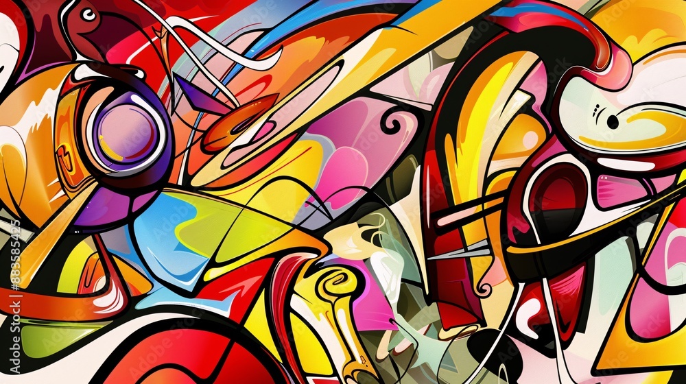 Abstract Colorful Graffiti Art Abstract Colorful Graffiti Art