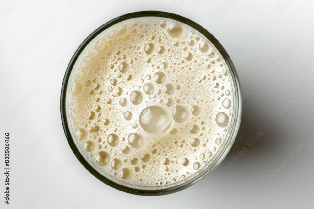 A close-up view of a glass filled with beer A close-up view of a glass filled with beer