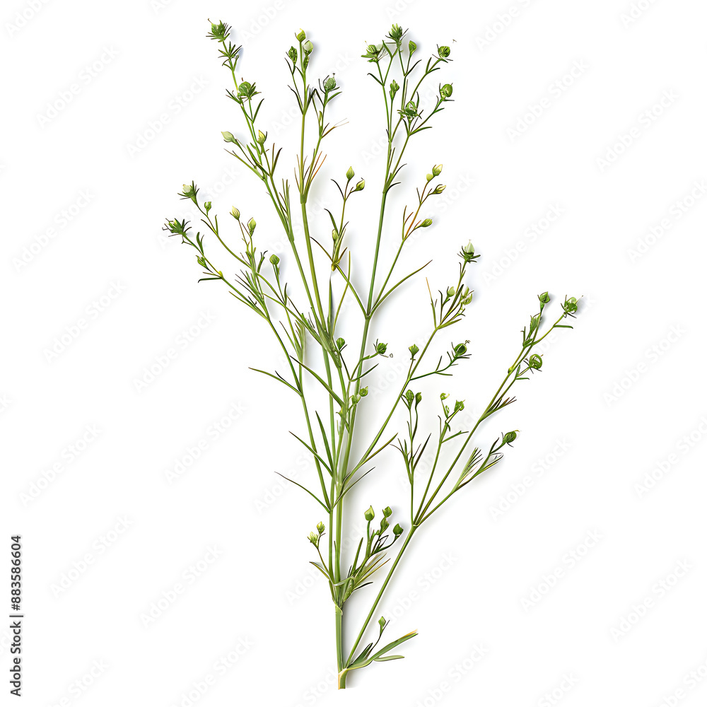 Fototapeta premium Bishops weed isolated on white background. 3D rendering.