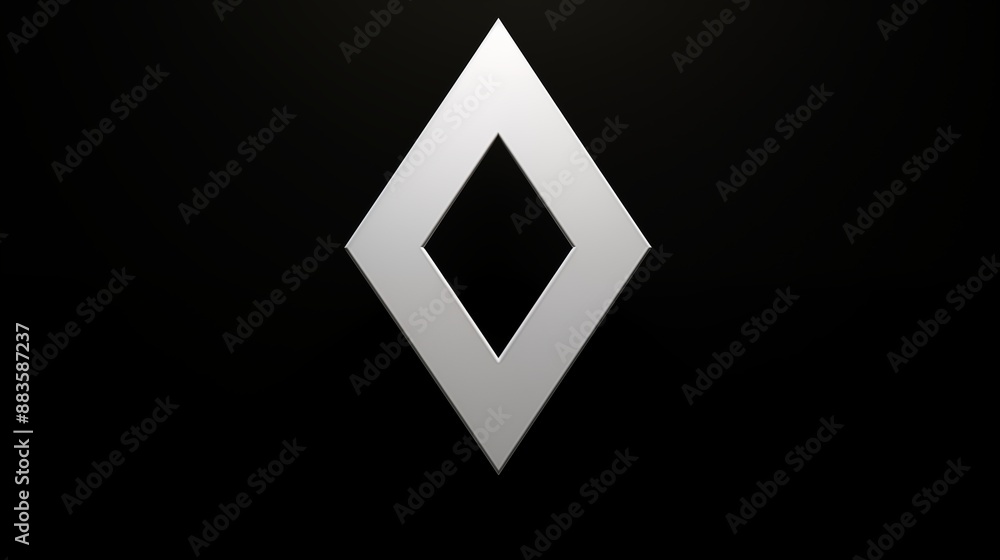 Sleek and Modern Metallic Diamond Logo with Geometric Design Sleek and Modern Metallic Diamond Logo with Geometric Design