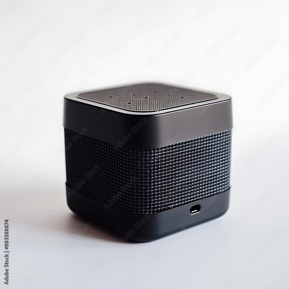 Fototapeta premium Bluetooth speaker isolated on white background. 3D rendering.