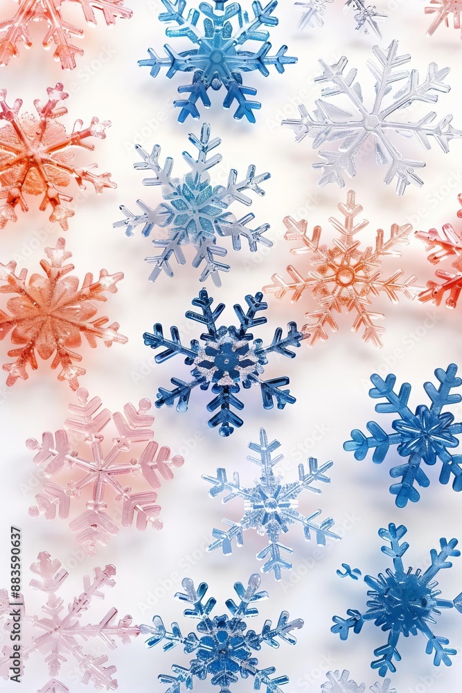 Abstract snowflakes with intricate designs, abstract nature background, delicate and cold Abstract snowflakes with intricate designs, abstract nature background, delicate and cold
