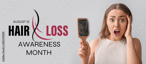 Stressed young woman with h...