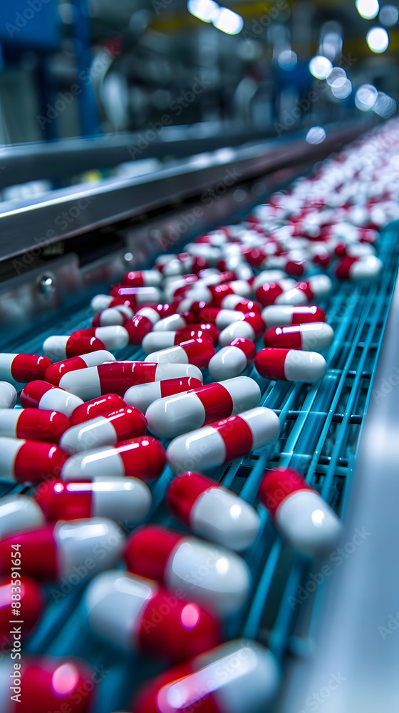 production of medicines at the factory close-up production of medicines at the factory close-up