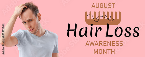 Upset young man with hair l...