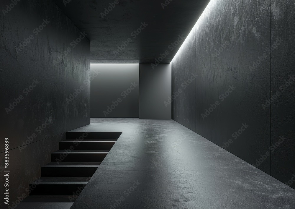 Modern black interior Modern black interior