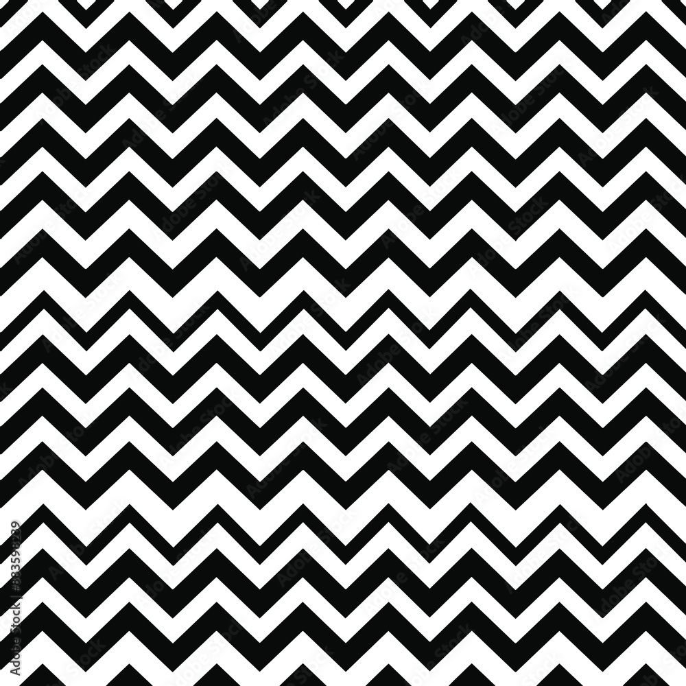 Black zigzag lines seamless pattern vector Black zigzag lines seamless pattern vector